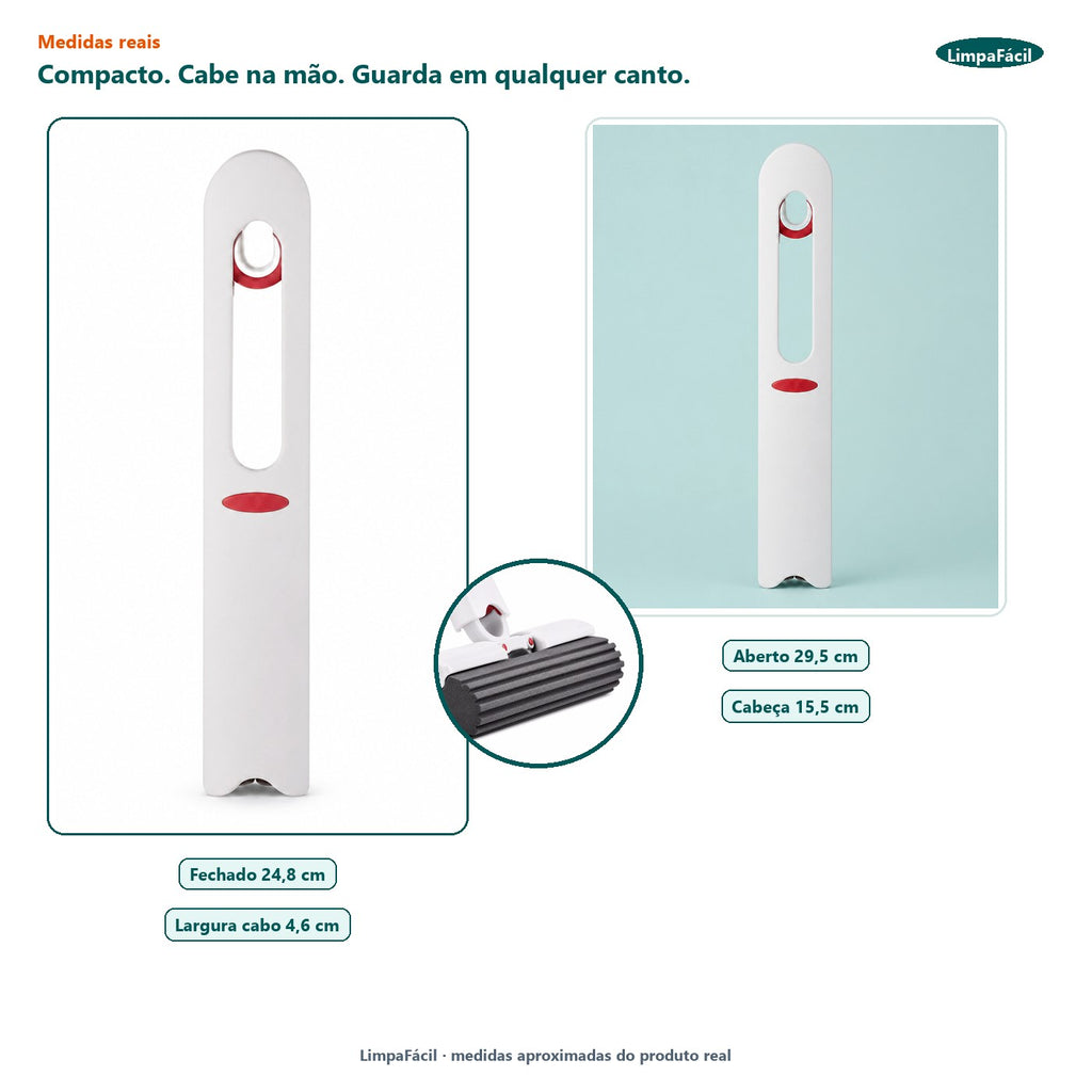 Medidas reais do Mop Mini LimpaFacil