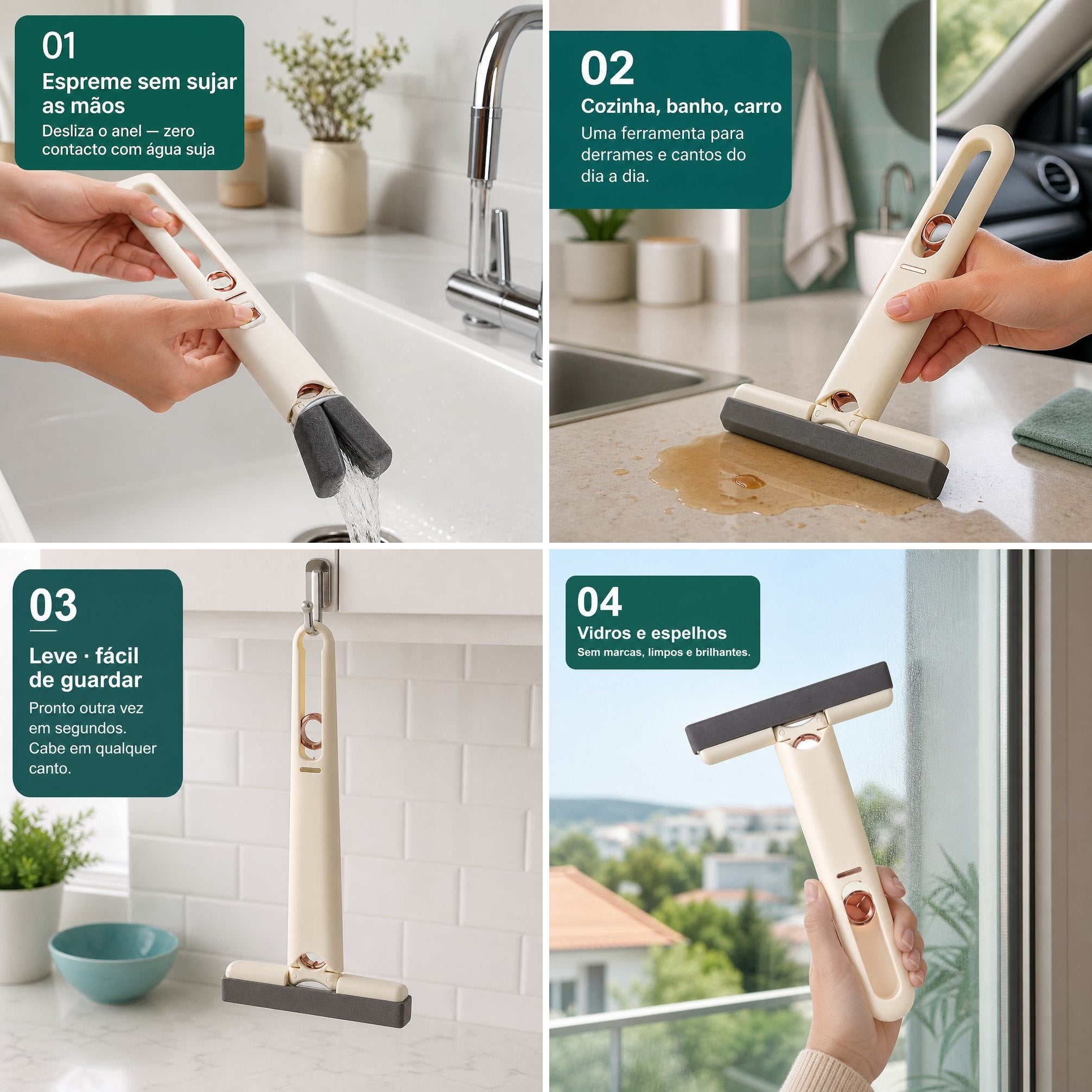Mop Mini LimpaFácil — 4 benefícios em 1 olhar